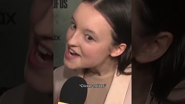 Bella ramsey does a great clicker impression #shorts Bella ramsey does a great clicker impression #shorts