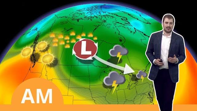 Canada’s national forecast: sunny and hot in the west, heavy rainfall in the east | #weatheram Canada’s national forecast: sunny and hot in the west, heavy rainfall in the east | #weatheram