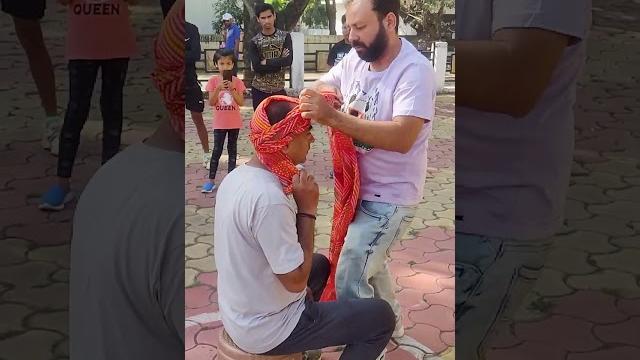 Fastest time to tie a turban - 14.12 seconds by aditya pacholy Fastest time to tie a turban - 14.12 seconds by aditya pacholy