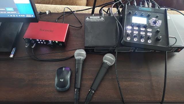 Recording karaoke with a bose tonematch ts4 using a scarlett 2i2. how to sync music and voice Recording karaoke with a bose tonematch ts4 using a scarlett 2i2. how to sync music and voice