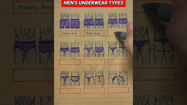 Different types of men's underwear Different types of men's underwear