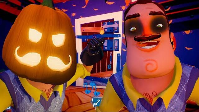 Секрет привет сосед ! хэллоуин у hello neighbor с кидом и тыквами в доме странного соседа Секрет привет сосед ! хэллоуин у hello neighbor с кидом и тыквами в доме странного соседа
