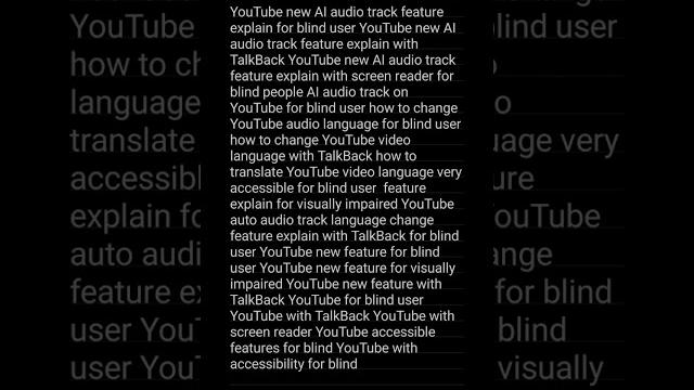 Youtube is change new audio track feature explain for blind everyone should watch this important Youtube is change new audio track feature explain for blind everyone should watch this important
