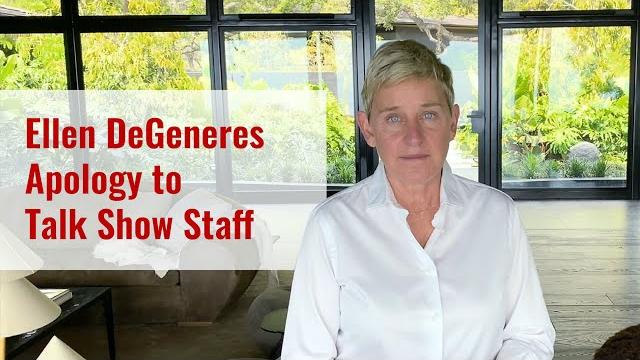 Ellen degeneres apology video to talk show staff Ellen degeneres apology video to talk show staff