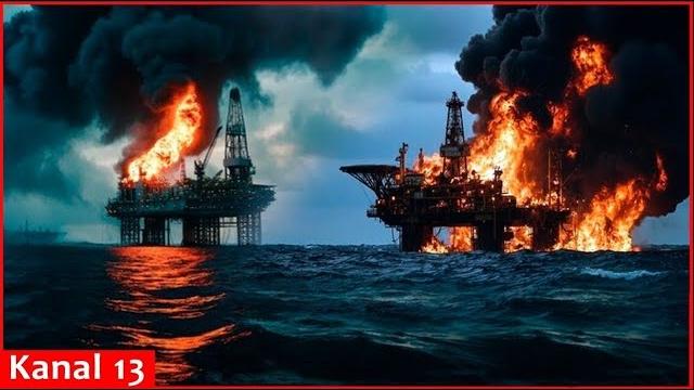 Gas platforms in the black sea are hit one by one, russians complain about ukrainian drone attacks Gas platforms in the black sea are hit one by one, russians complain about ukrainian drone attacks