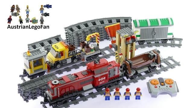 Lego city 3677 red cargo train - lego speed build review Lego city 3677 red cargo train - lego speed build review