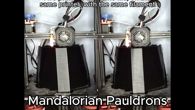 Mandalorian pauldrons 3d print timelapse Mandalorian pauldrons 3d print timelapse