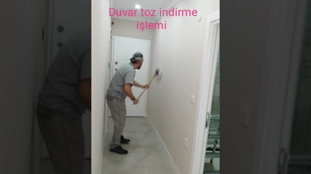 Duvar toz indirme işlemi Duvar toz indirme işlemi