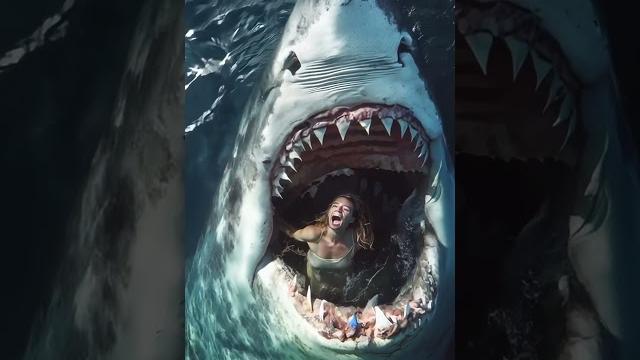 Beauty and the beast of the deep #shark #sharkattack Beauty and the beast of the deep #shark #sharkattack