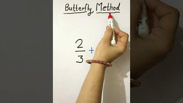 Addition trick |butterfly method for addition fraction |fraction trick #shorts #fraction #tricks Addition trick |butterfly method for addition fraction |fraction trick #shorts #fraction #tricks