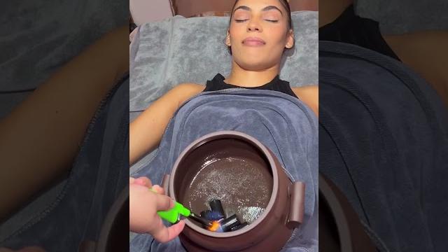 Asmr: chinese moxibustion with belly massage for ovarian care and period cramps! #shorts Asmr: chinese moxibustion with belly massage for ovarian care and period cramps! #shorts