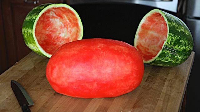 Skin a watermelon party trick Skin a watermelon party trick