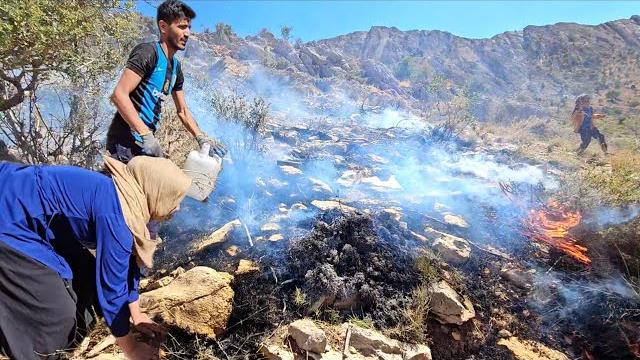 A major disaster in the mountains; extinguishing a large fire with the help of family A major disaster in the mountains; extinguishing a large fire with the help of family