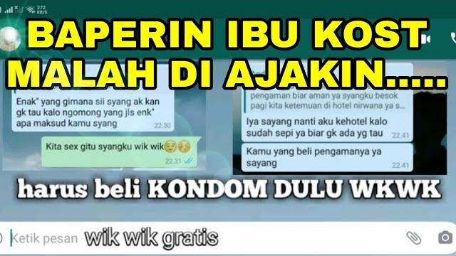 Prank text : ibu kost mau main Prank text : ibu kost mau main