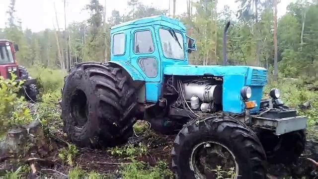 Трактор т-40 на колесах от комбайна. снова сидим Трактор т-40 на колесах от комбайна. снова сидим