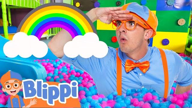 Indoor playground adventures with rainbow slime games! - blippi | educational videos for kids Indoor playground adventures with rainbow slime games! - blippi | educational videos for kids
