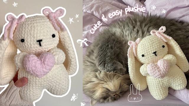 How to crochet a cute bunny holding a heart | amigurumi tutorial (no magic ring!) + free pattern How to crochet a cute bunny holding a heart | amigurumi tutorial (no magic ring!) + free pattern