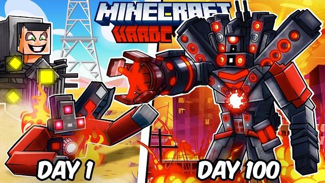 I survived 100 days as titan speakerman in hardcore minecraft! I survived 100 days as titan speakerman in hardcore minecraft!