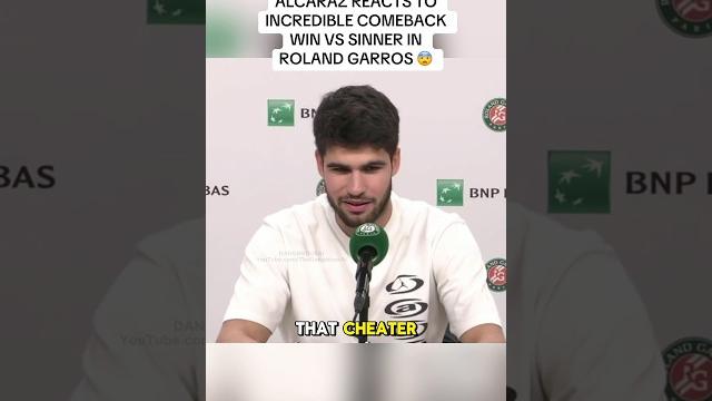 “cheaters don’t win” - carlos alcaraz postmatch interview - sinner vs alcaraz - roland garros “cheaters don’t win” - carlos alcaraz postmatch interview - sinner vs alcaraz - roland garros
