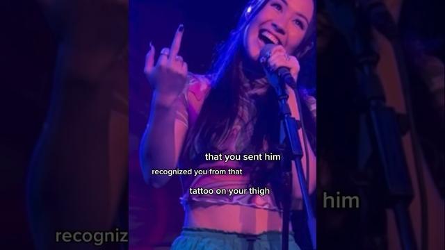 I saw the girl i wrote this about in the audience… I saw the girl i wrote this about in the audience…