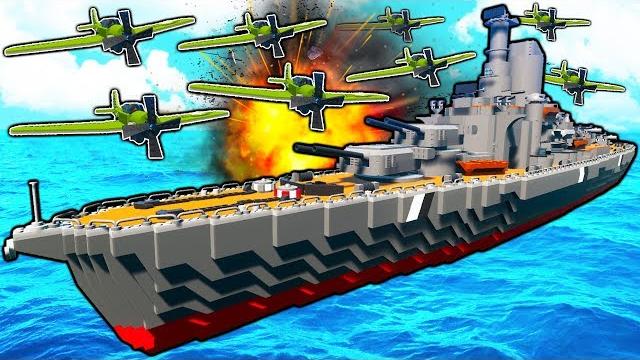 1 линкор бисмарк vs 100 бомбардировщиков в brick rigs! битвы и лего вторая мировая война в брик ригс 1 линкор бисмарк vs 100 бомбардировщиков в brick rigs! битвы и лего вторая мировая война в брик ригс
