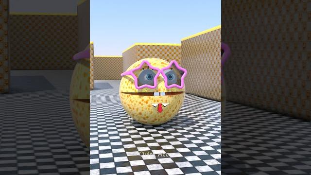 Plastic robot pacman vs sponge #shorts Plastic robot pacman vs sponge #shorts