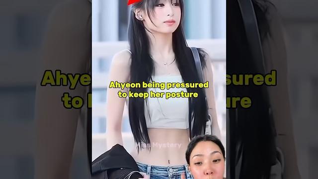 Ahyeon accused of sucking in her stomach Ahyeon accused of sucking in her stomach