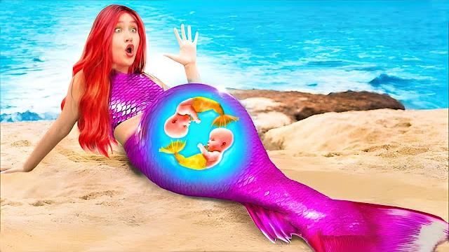 Wow! pregnant mermaid vs pregnant vampire || crazy pregnancy hacks and funny situations Wow! pregnant mermaid vs pregnant vampire || crazy pregnancy hacks and funny situations