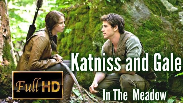 The hunger games scenes - katniss and gale in the meadow The hunger games scenes - katniss and gale in the meadow