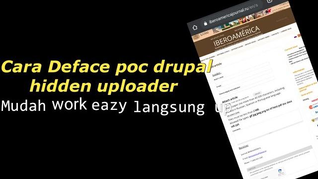 Cara deface poc drupal hidden uploader Cara deface poc drupal hidden uploader