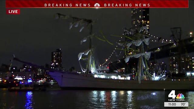 Large sailboat hits bottom of the brooklyn bridge with 277 people onboard: officials | nbc new york Large sailboat hits bottom of the brooklyn bridge with 277 people onboard: officials | nbc new york