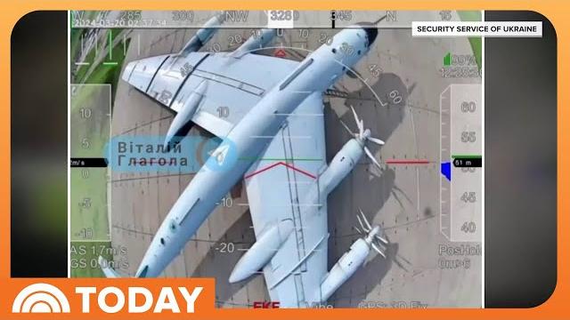 New images show russian air base after ukraine drone attack New images show russian air base after ukraine drone attack