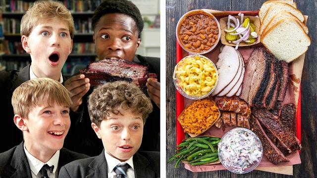 British highschoolers try texas bbq! British highschoolers try texas bbq!