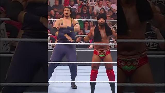 Jinder mahal catches shanky dancing! #short Jinder mahal catches shanky dancing! #short