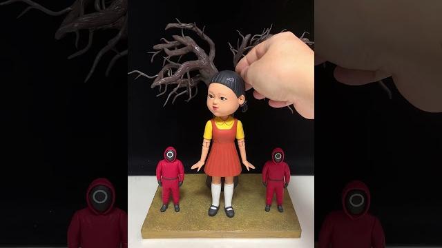 Squid game with polymer clay bobbleheads – handmade action! Squid game with polymer clay bobbleheads – handmade action!