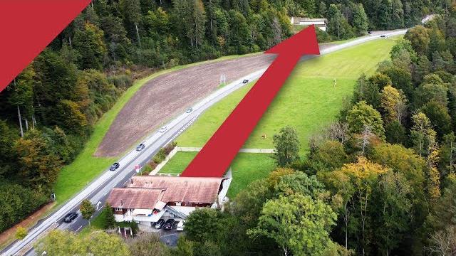 The shooting range where you fire over a busy road The shooting range where you fire over a busy road