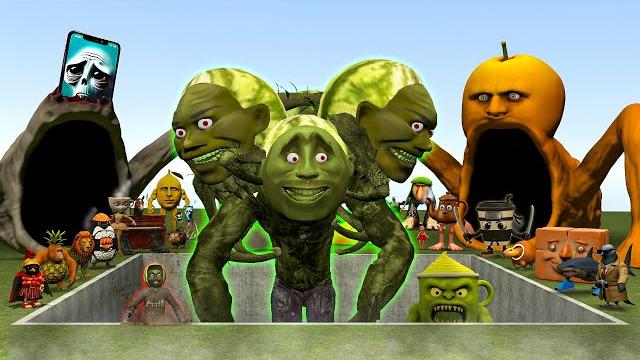 All italian ai brainrot memes vs the giant pit with new lin gang melon zombie carrier! - garry's mod All italian ai brainrot memes vs the giant pit with new lin gang melon zombie carrier! - garry's mod