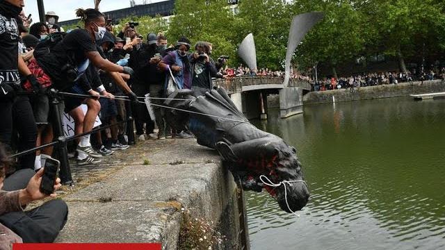 Slave trader’s statue toppled in bristol as thousands join anti-racism protests - bbc news Slave trader’s statue toppled in bristol as thousands join anti-racism protests - bbc news