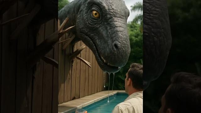 Pov: you spent $10k on a backyard oasis......then a dinosaur treated it like a juice box. Pov: you spent $10k on a backyard oasis......then a dinosaur treated it like a juice box.