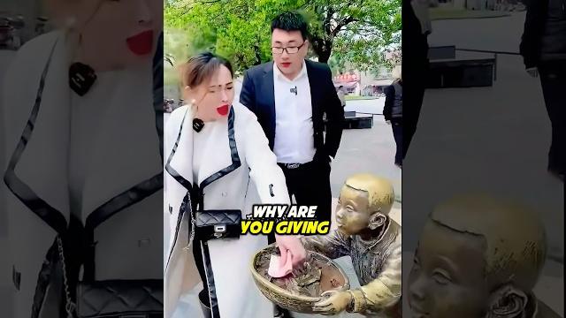 They helped the statue They helped the statue