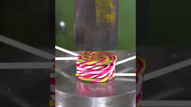 Crushing candy with 150 ton hydraulic press #hydraulicpress #crushing #satisfying #viral #candy Crushing candy with 150 ton hydraulic press #hydraulicpress #crushing #satisfying #viral #candy