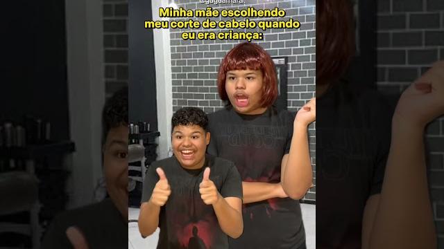 Minha mãe escolhendo meu corte de cabelo - gugu amaral #shorts Minha mãe escolhendo meu corte de cabelo - gugu amaral #shorts
