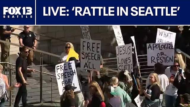 Watch live: 'rattle in seattle' evangelical christians protest mayor harrell at city hall Watch live: 'rattle in seattle' evangelical christians protest mayor harrell at city hall