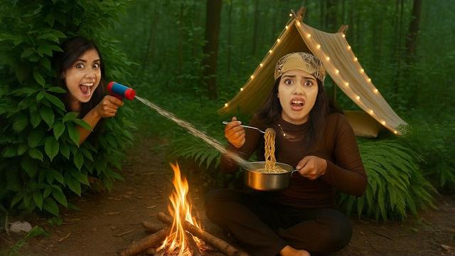 Living in jungle for 24 hours!! Living in jungle for 24 hours!!