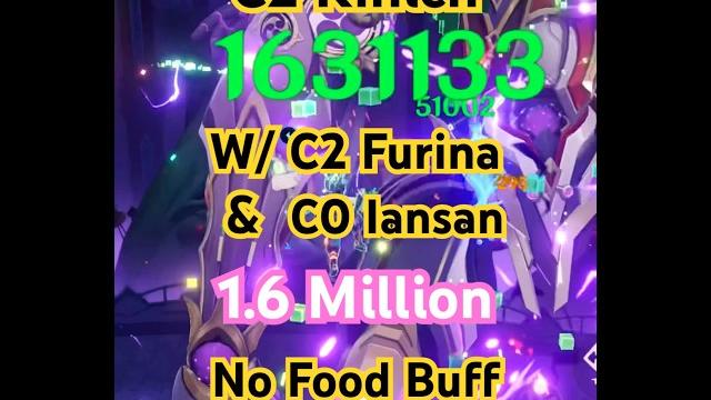 C2 kinich with c2 furina & c0 iansan hits 1.6 million on scara boss - no food buff - genshin impact C2 kinich with c2 furina & c0 iansan hits 1.6 million on scara boss - no food buff - genshin impact