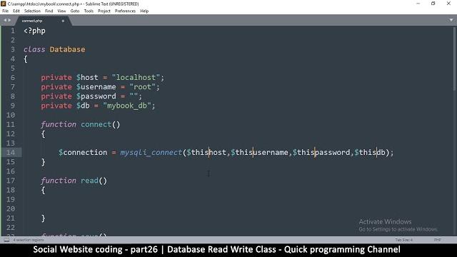 Social website from scratch - part 26 - making the database class | oop php with mysql database Social website from scratch - part 26 - making the database class | oop php with mysql database