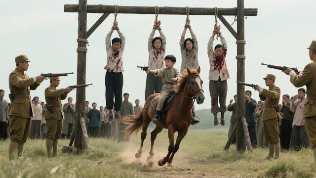 Japanese soldiers execute chinese fighter — mysterious hero charges in on horse to save him! Japanese soldiers execute chinese fighter — mysterious hero charges in on horse to save him!