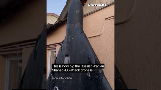 This is how big the russian-iranian shahed-136 аttaск dr0nе is #warinukraine #russia #drone This is how big the russian-iranian shahed-136 аttaск dr0nе is #warinukraine #russia #drone