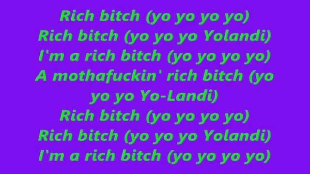 Die antwoord - rich bitch w/ lyrics on screen Die antwoord - rich bitch w/ lyrics on screen