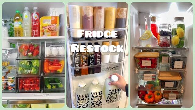 43 minutes of random restocking | fridge restock and organizing asmr | tiktok satisfying 43 minutes of random restocking | fridge restock and organizing asmr | tiktok satisfying